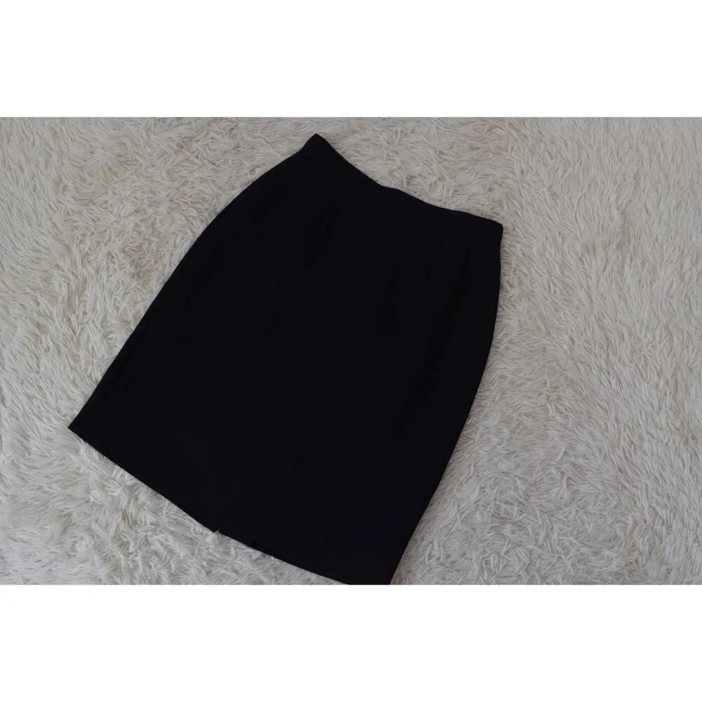 Vintage 90s Black Pencil Skirt size‎ 8P